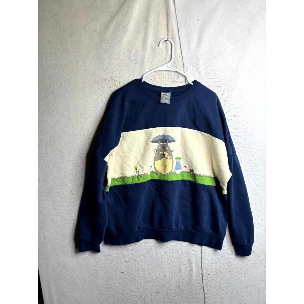 My Neighbor Totoro Sweatshirt Womens Large Blue Graphic Her Universe Pullover